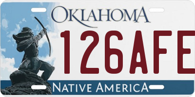 OK license plate 126AFE
