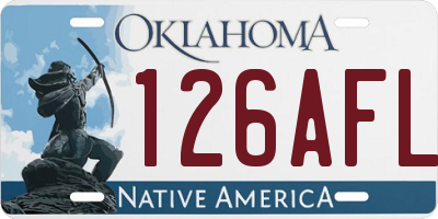 OK license plate 126AFL