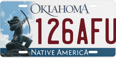 OK license plate 126AFU