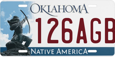 OK license plate 126AGB