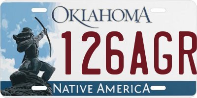 OK license plate 126AGR