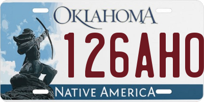 OK license plate 126AHO