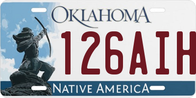 OK license plate 126AIH