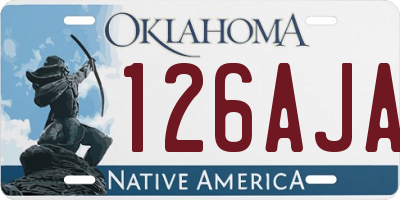 OK license plate 126AJA