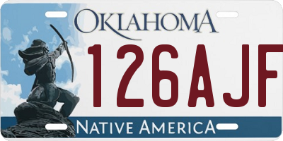 OK license plate 126AJF