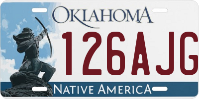 OK license plate 126AJG