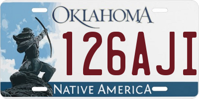 OK license plate 126AJI