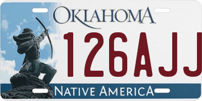 OK license plate 126AJJ