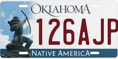 OK license plate 126AJP