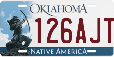 OK license plate 126AJT