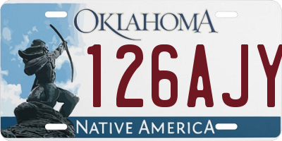 OK license plate 126AJY