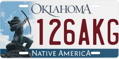 OK license plate 126AKG