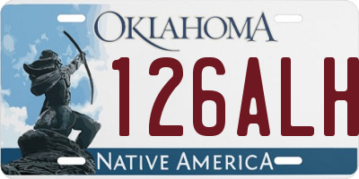 OK license plate 126ALH
