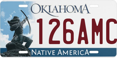 OK license plate 126AMC