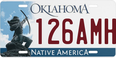 OK license plate 126AMH