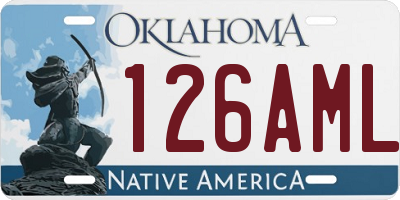 OK license plate 126AML