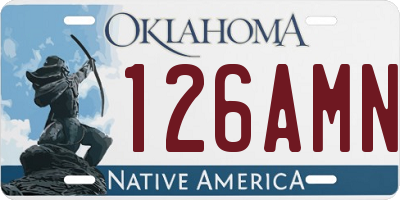 OK license plate 126AMN