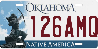 OK license plate 126AMQ