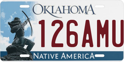 OK license plate 126AMU