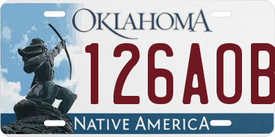 OK license plate 126AOB