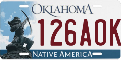 OK license plate 126AOK