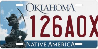 OK license plate 126AOX