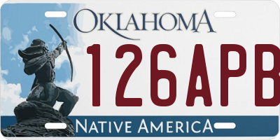 OK license plate 126APB