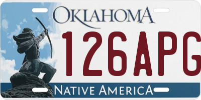 OK license plate 126APG