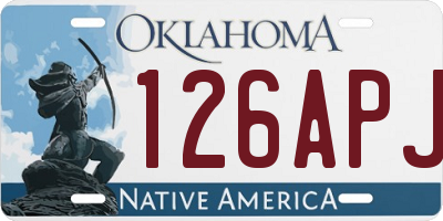 OK license plate 126APJ