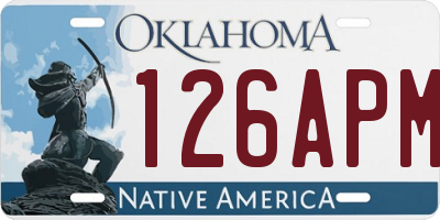 OK license plate 126APM