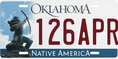 OK license plate 126APR