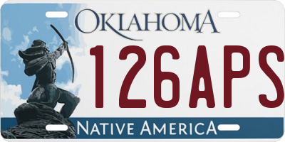 OK license plate 126APS