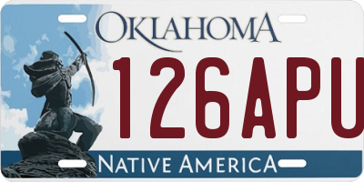 OK license plate 126APU