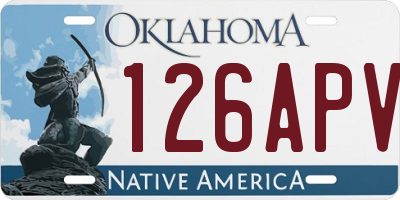 OK license plate 126APV