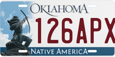 OK license plate 126APX