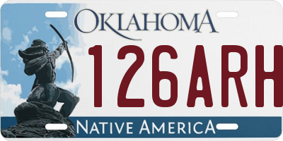 OK license plate 126ARH