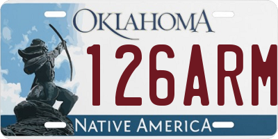 OK license plate 126ARM