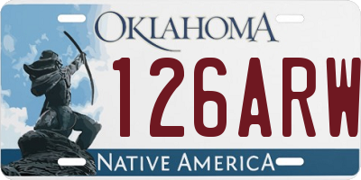 OK license plate 126ARW