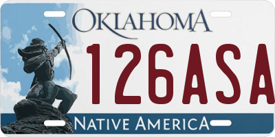 OK license plate 126ASA
