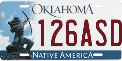 OK license plate 126ASD