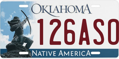 OK license plate 126ASO