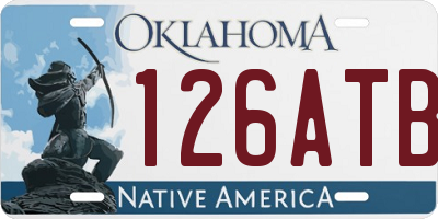 OK license plate 126ATB