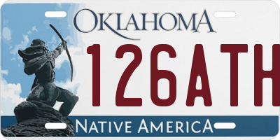OK license plate 126ATH