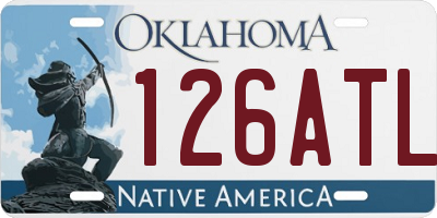 OK license plate 126ATL