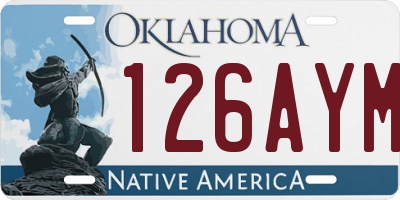 OK license plate 126AYM