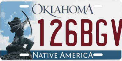 OK license plate 126BGV