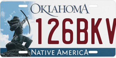 OK license plate 126BKV