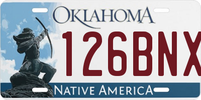 OK license plate 126BNX