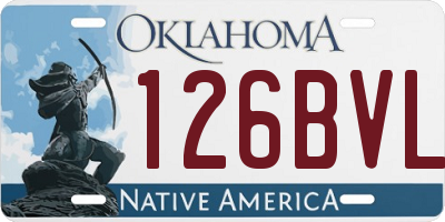 OK license plate 126BVL