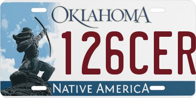 OK license plate 126CER